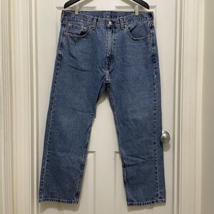Levi's 505 Jeans Regular Fit Straight Leg Blue Medium Wash Denim Men's 38‎ X 29